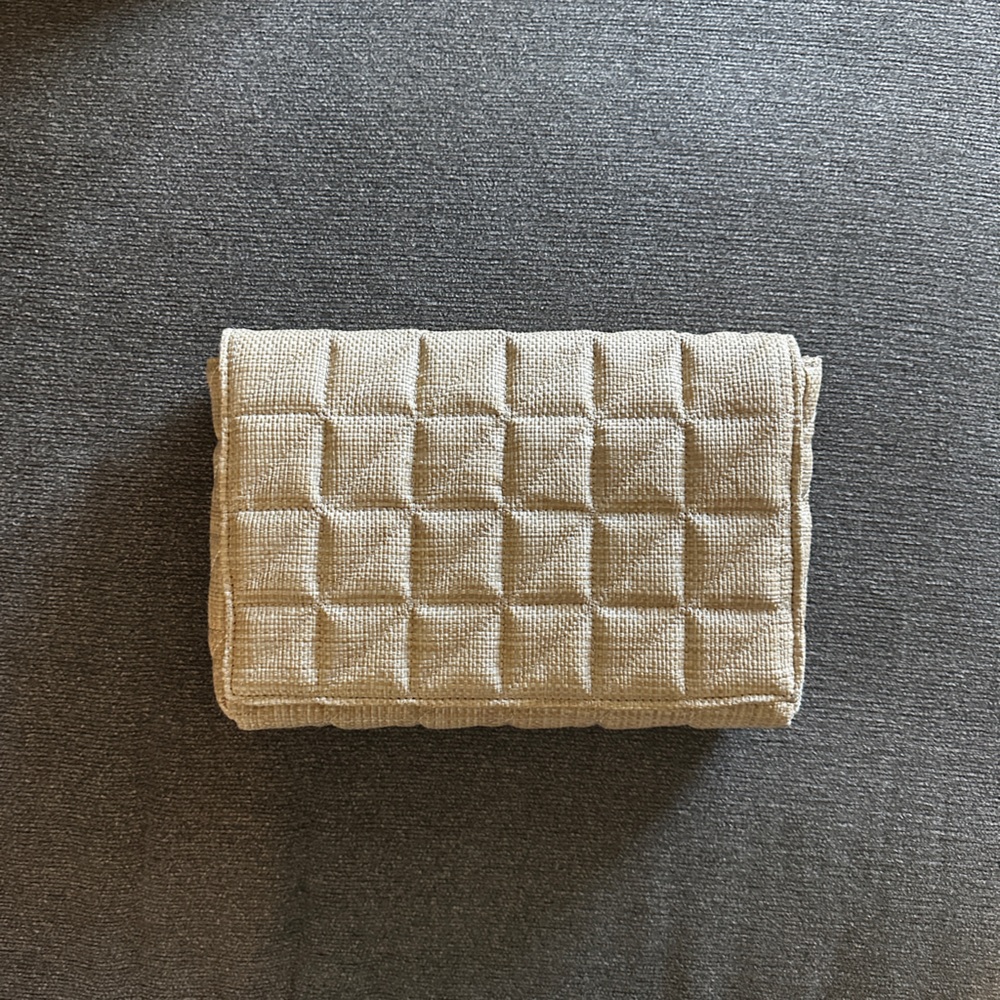 Zara Straw Beige Clutch